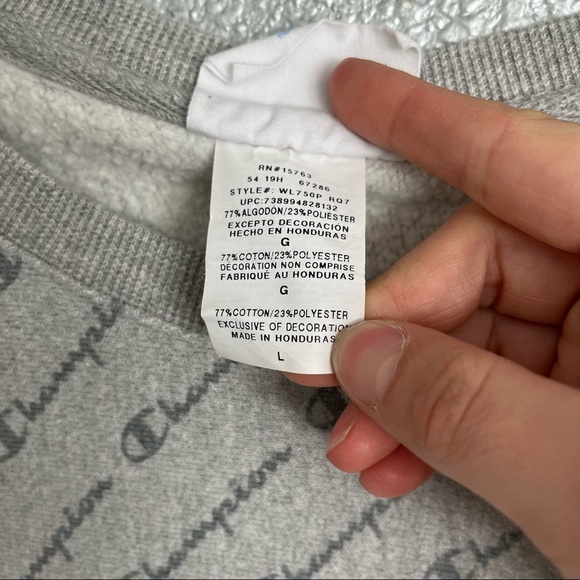 Champion Women's Printed Reverse Weave Crewneck Sweatshirt - Picture 6 of 6